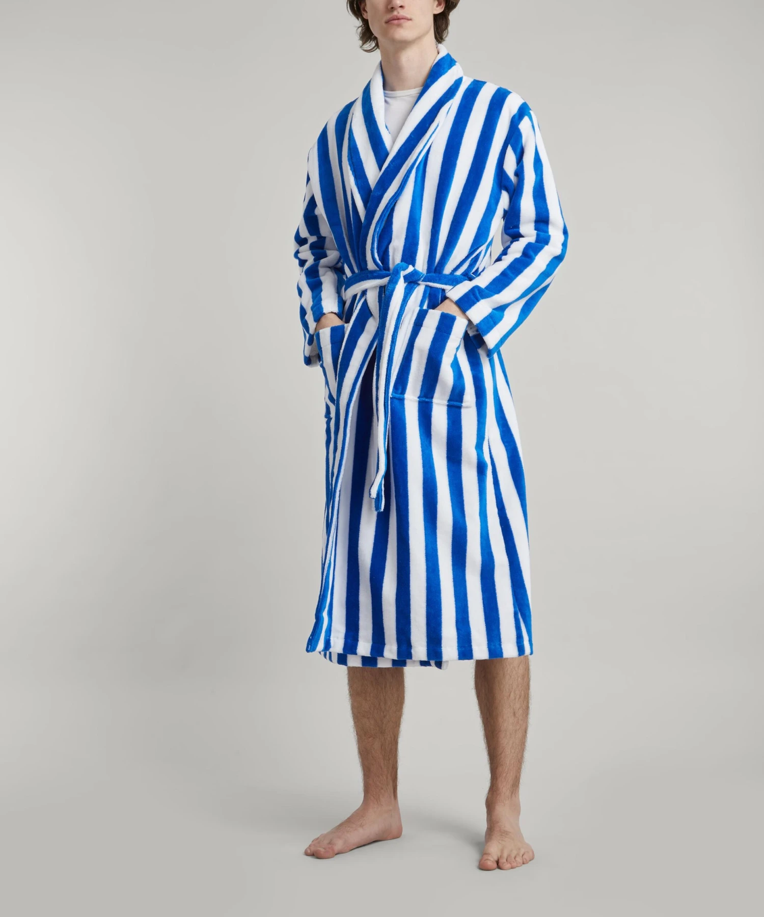 Aston Striped Towelling Robe - Image 2