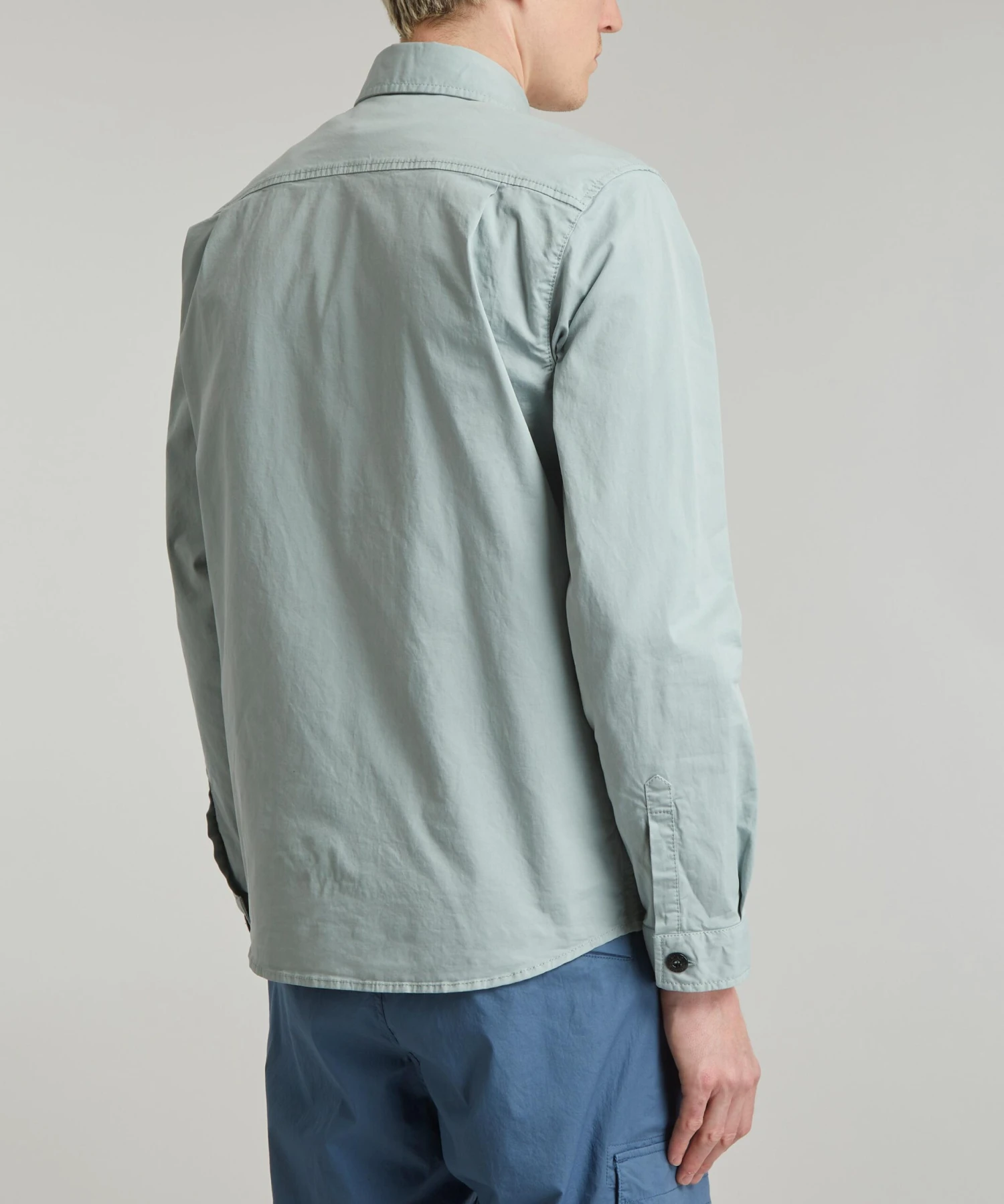 Stone Island Logo-Appliquéd Cotton Twill Overshirt - Image 4