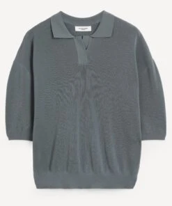Cotton-Knitted Collar Shirt