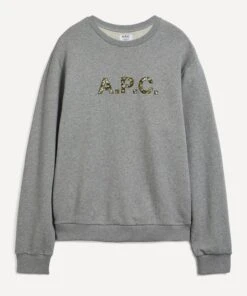 A.P.C. Camo Tana Lawn Cotton Liberty Print Logo Sweatshirt