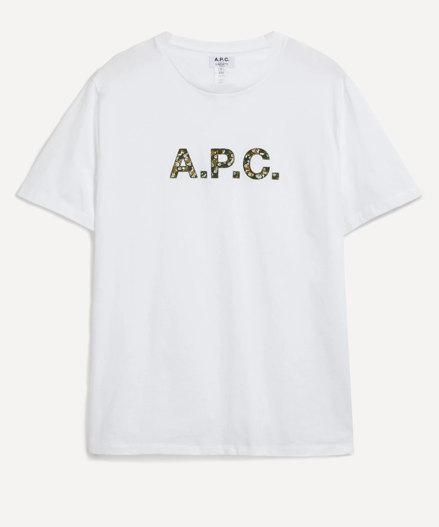 A.P.C. Camo Tana Lawn Cotton Liberty Print Logo T-Shirt