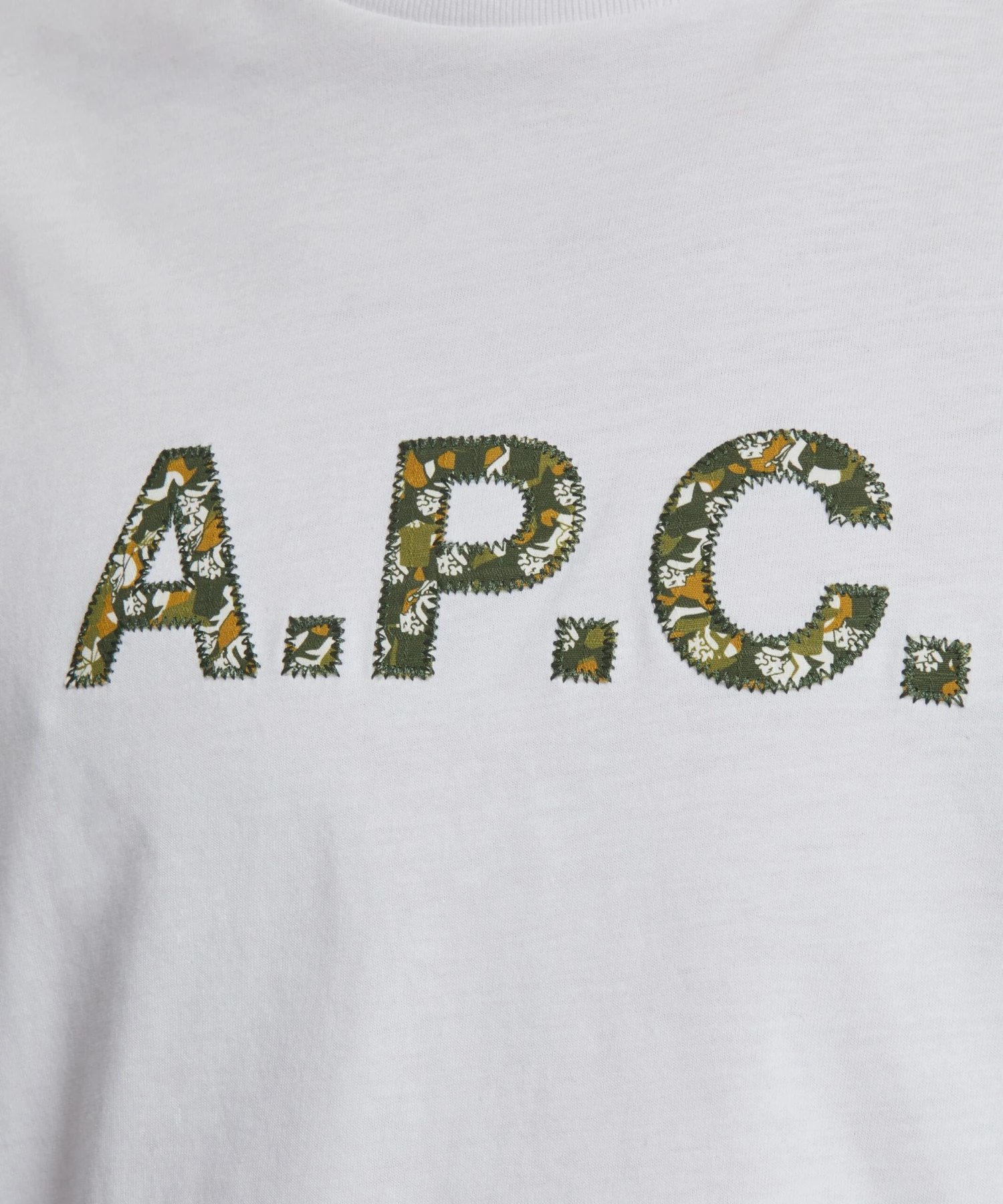 A.P.C. Camo Tana Lawn Cotton Liberty Print Logo T-Shirt - Image 5