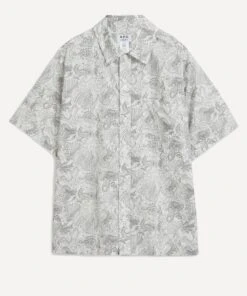 A.P.C. Ellie Dragon Tana Lawn Cotton Liberty Print Short-Sleeve Shirt