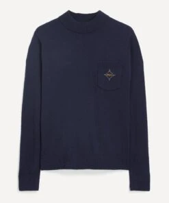 Receptionist Mock-Neck Knitted Jumper