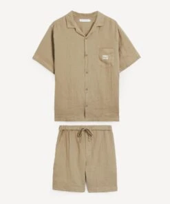 Cargo Green Linen Cuban Pyjama Set