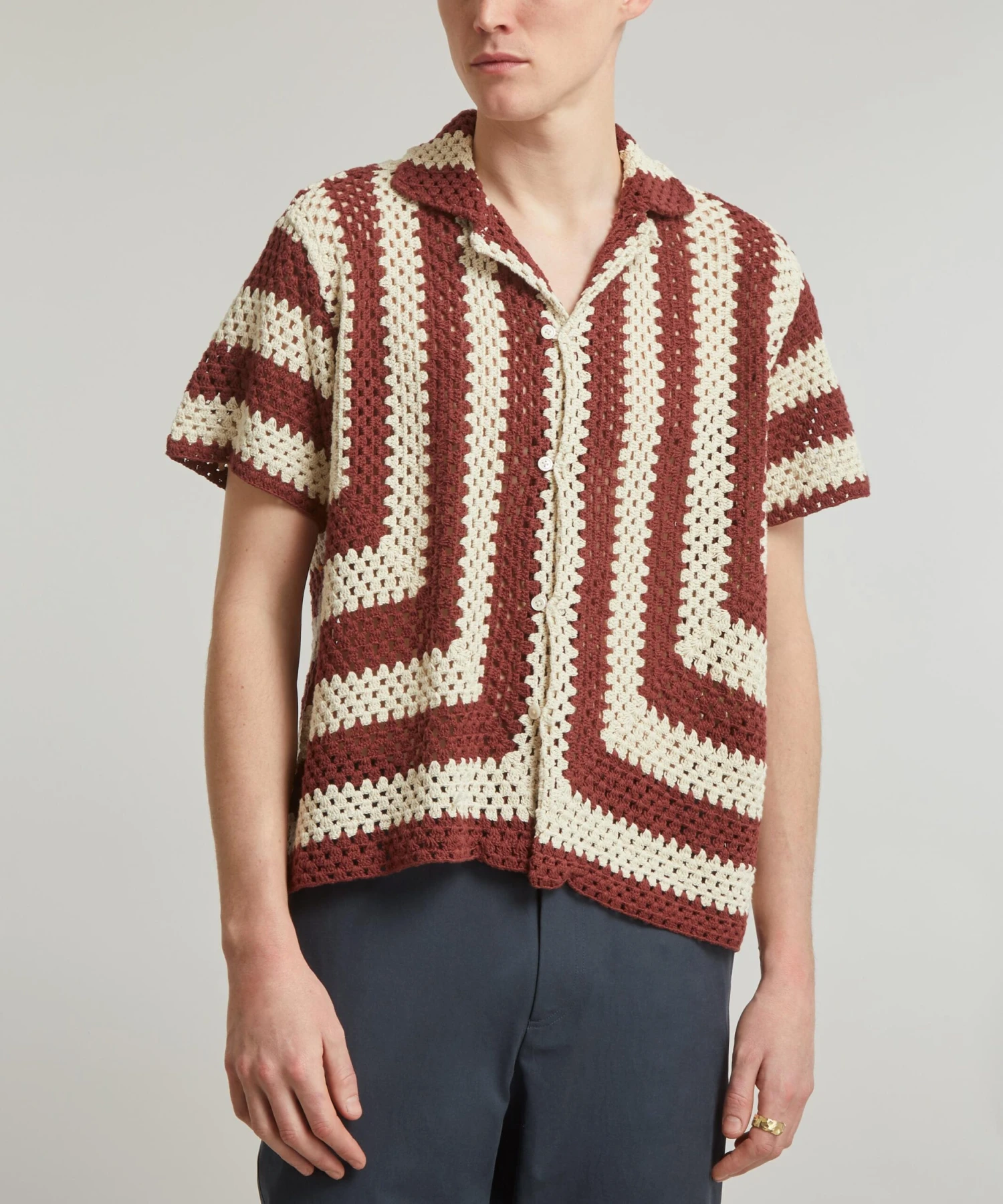 Flagship Paprika Crochet Shirt - Image 3