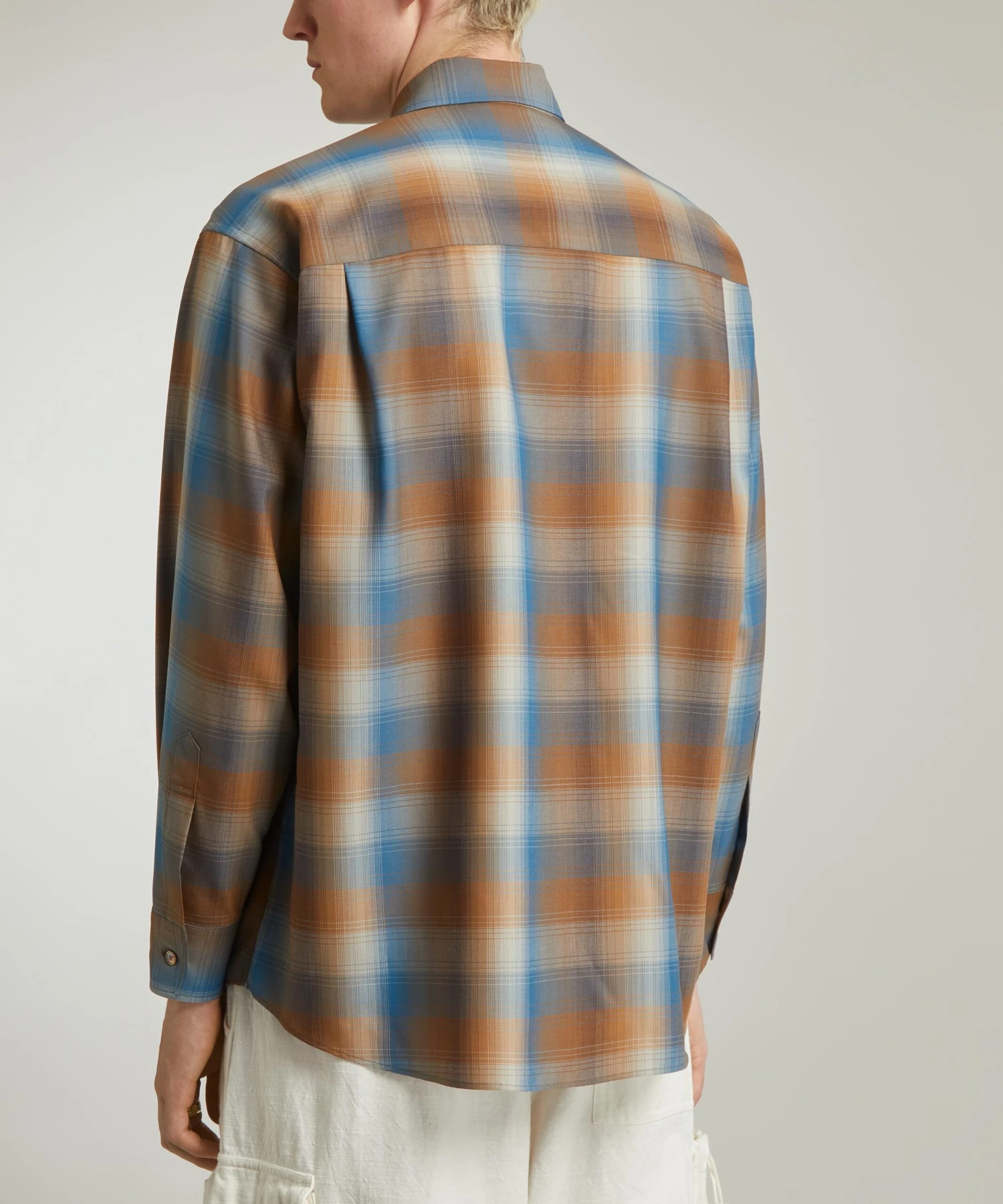 Super Light Wool Check Shirt - Image 4