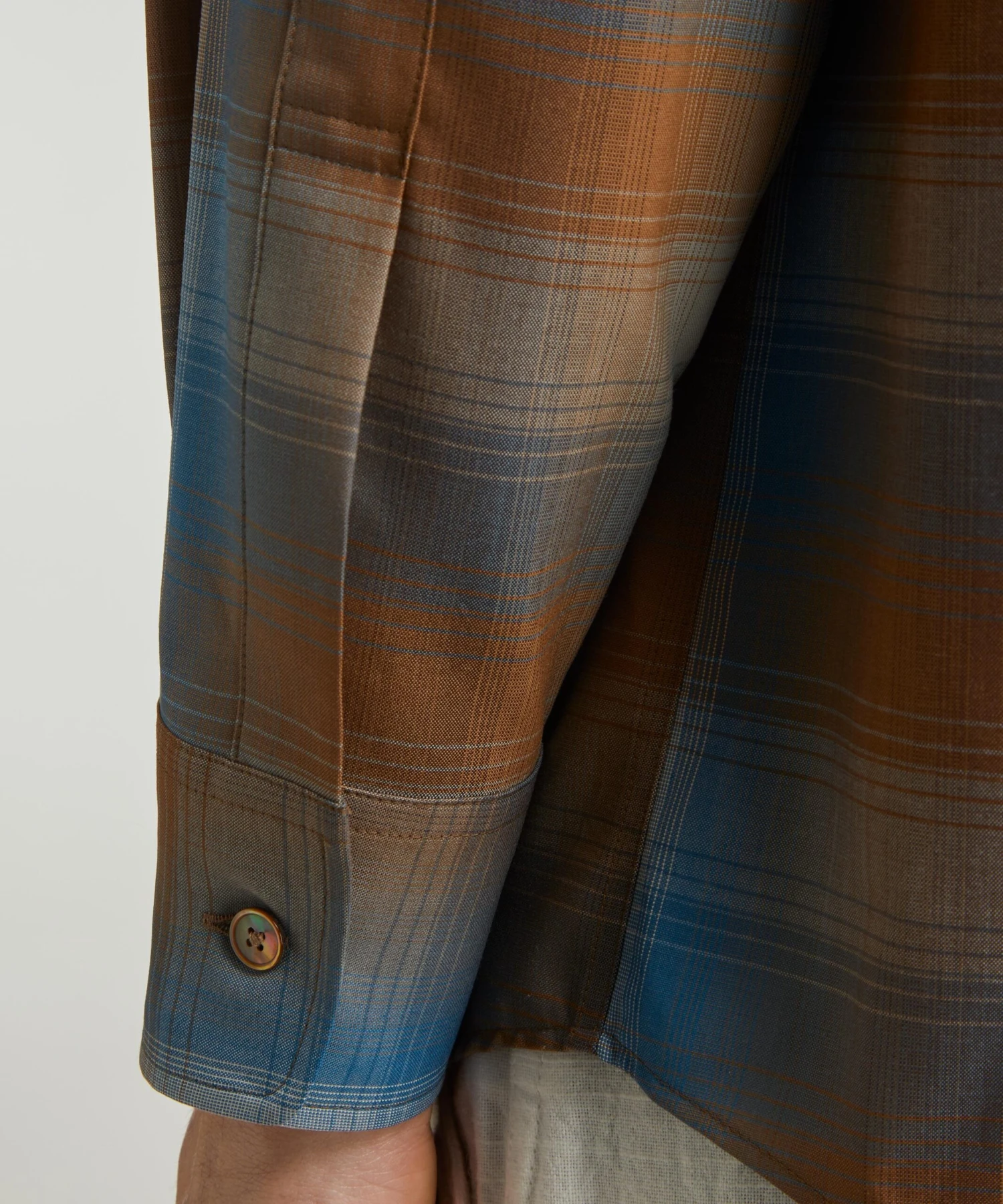 Super Light Wool Check Shirt - Image 5