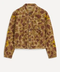 Camouflage-Print Cotton-Twill Jacket
