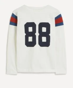 Printed Cotton Jersey Football T-Shirt