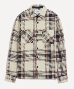 Whiting Dag White And Navy Overshirt