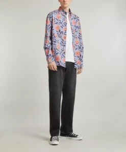 Liberty Frieze Cotton Twill Casual Button-Down Shirt