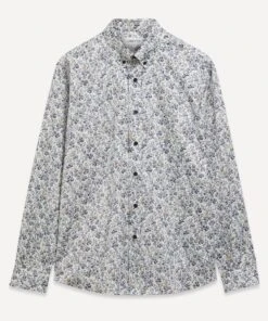 Liberty Mina Cotton Twill Casual Button-Down Shirt