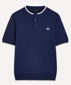 Fred Perry Henley Cable-Knit Shirt