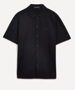 Fred Perry Stiped Button-Through Polo Shirt
