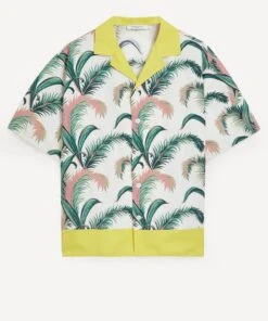 Palm Front Print Resort Shirt