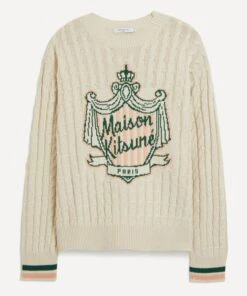 X Olympia Le-Tan Crest Cable Jumper