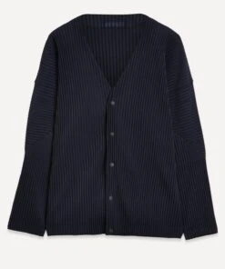 Basics Pleated V-Neck Cardigan