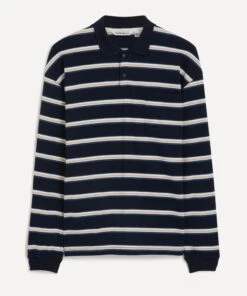 Naval Collar Navy Stipe T-Shirt