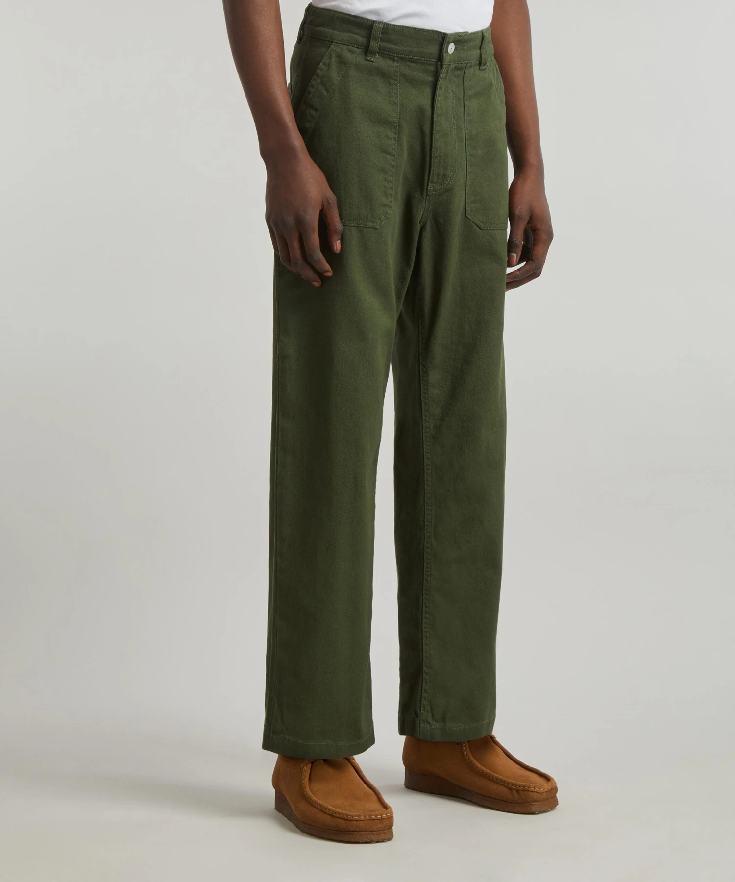 Cotton Fatigue Khaki Trousers - Image 3