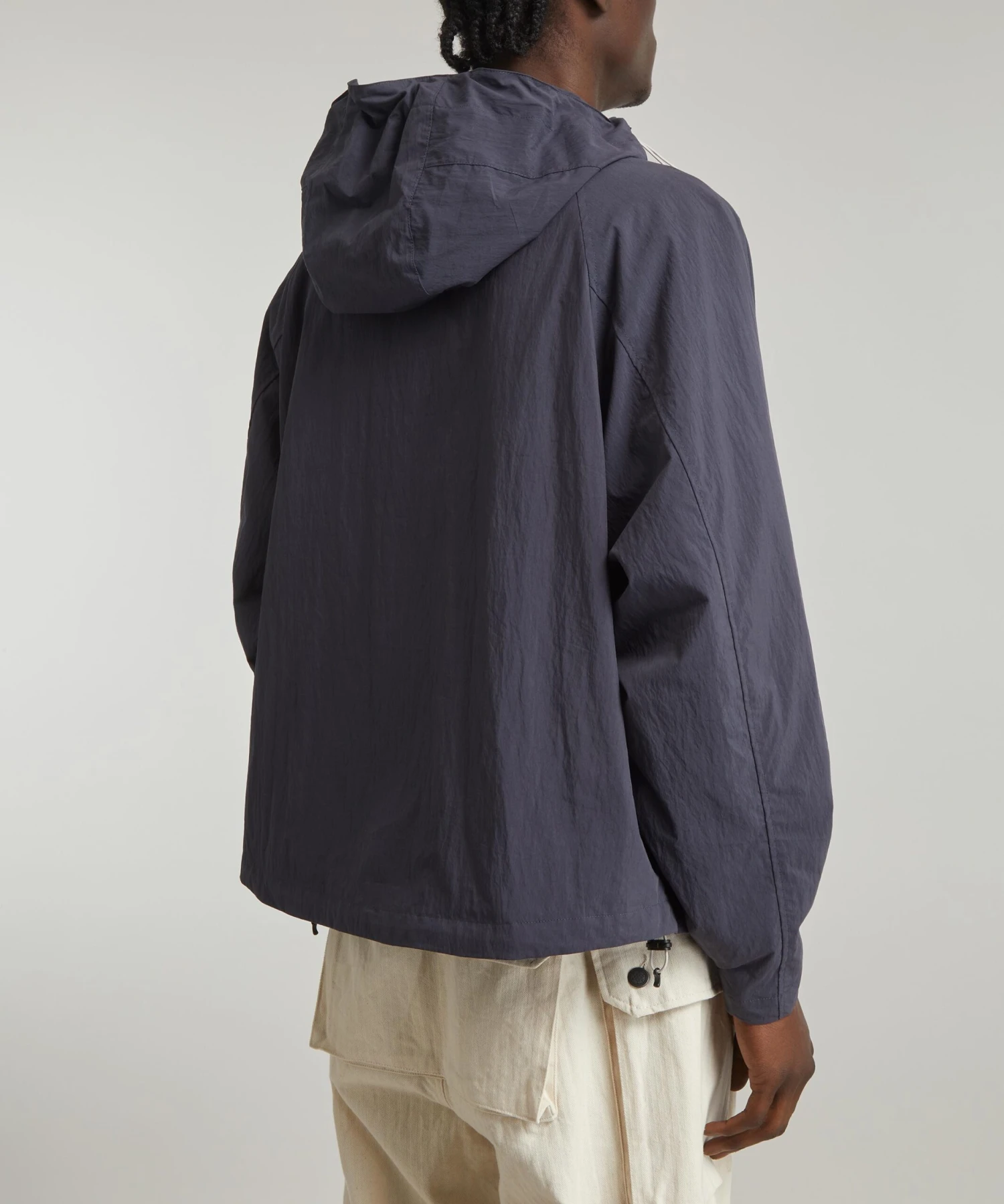 Light Hood Navy Parka Jacket - Image 4