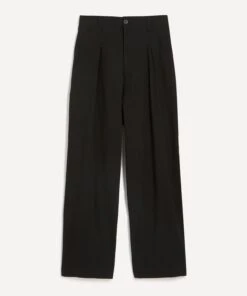One Tuck Linen Trousers